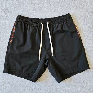 Wowie Shorts Mens Large Drawstring Elastic Waist Aztec Print Black 7” Inseam